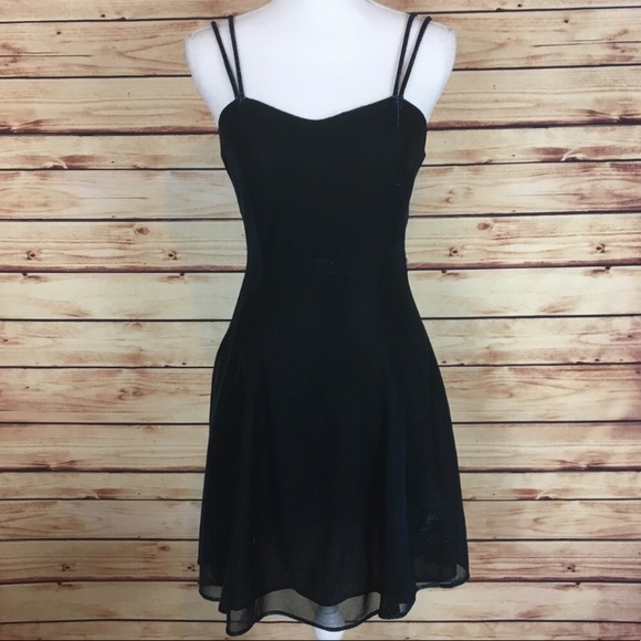 Vintage Dresses & Skirts - Vintage 90s Iridescent Blue Dress All That Jazz M